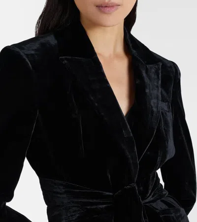 Veronica Beard Issel Velvet Blazer In Black