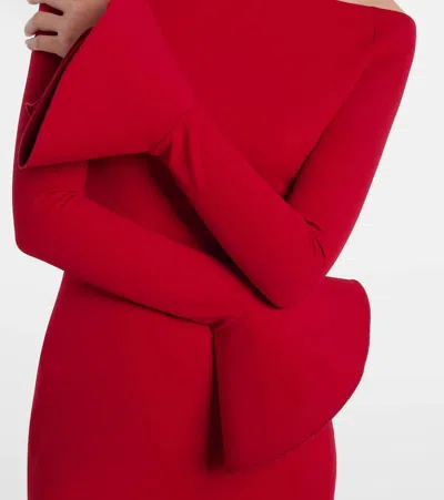 Solace London Anica Off-shoulder Gown In Red