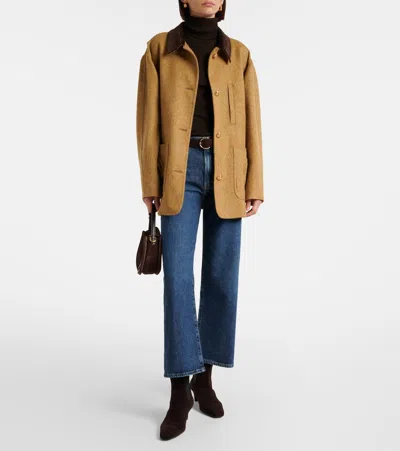 Agolde Harper Crop Straight Jeans In Blue