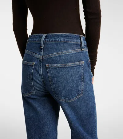 Agolde Harper Crop Straight Jeans In Blue