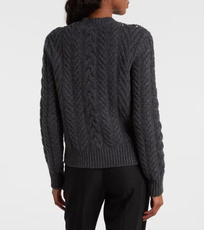 Alexander Mcqueen Embellished Wool And Cashmere Cardigan In Black