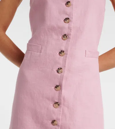 Faithfull Jaques Linen Minidress In Pink