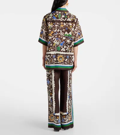 Alemais Printed Linen Wide-leg Pants In Multi