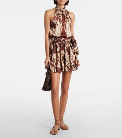 Poupette St Barth Bianca Printed Minidress In Multi