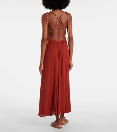 Poupette St Barth Colette Maxi Dress In Brown