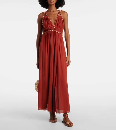Poupette St Barth Colette Maxi Dress In Brown