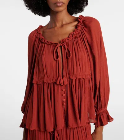 Poupette St Barth Moon Top In Red