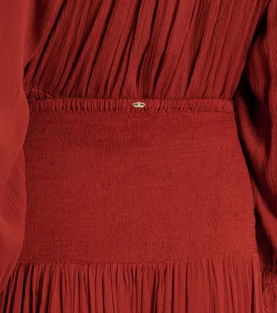 Poupette St Barth Neree Asymmetric Maxi Skirt In Brown