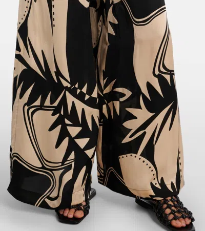 Poupette St Barth Clea Printed High-rise Wide-leg Pants In Multi