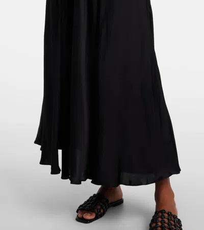 Poupette St Barth Halterneck Maxi Dress In Black