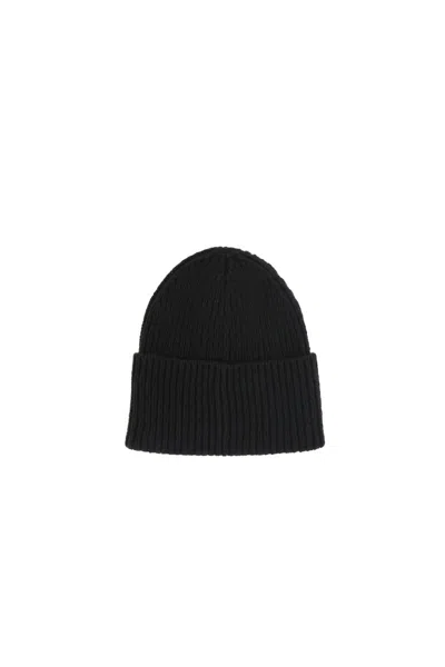 Sacai Carhartt Wip Wool Blend Knit Beanie Hat In Black