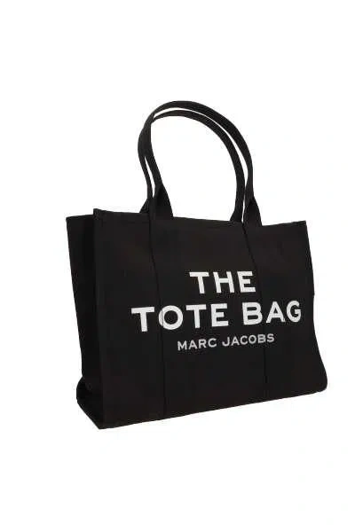 Marc Jacobs The Large Canvas Travel Tote Bag In Black