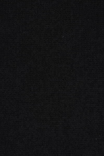 Maison Kitsuné Crew Neck Sweater With Large Fox Embroidery Black In Black