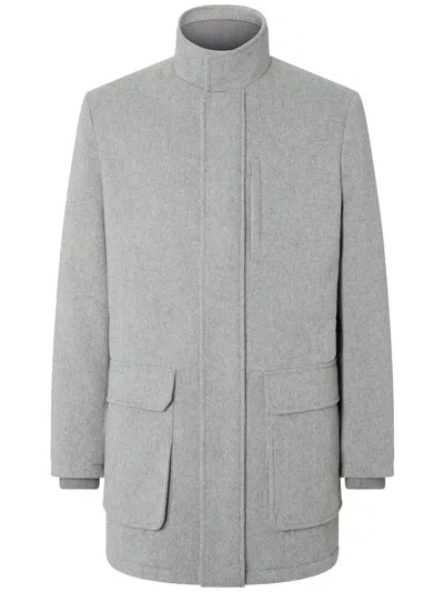 Corneliani Flap-pocket Wool Jacket In Gray