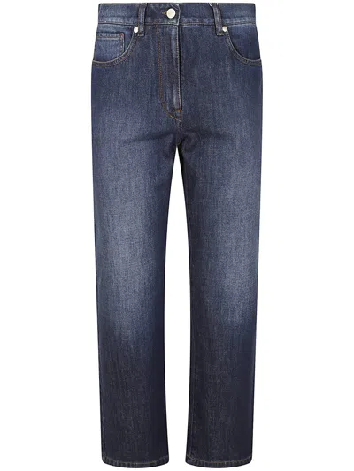 Incotex Classic 5-pocket Denim Jeans With Iconic Suede Patch In Blue