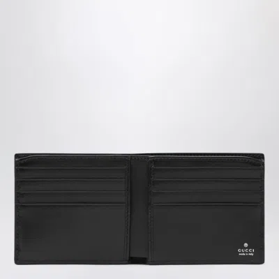 Gucci Compact Bi-fold Wallet Metal Clamp In Black