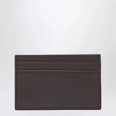 Gucci Men Brown Card Holder With Horsebit On The Front In Leather Man In Gray