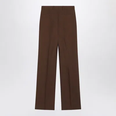 Gucci Technical Panama Trousers Women In Brown