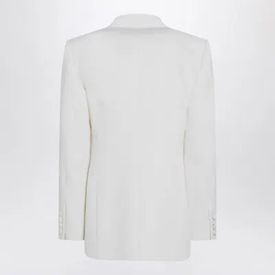 Valentino Garavani Milk-colored Double-breasted Jacket In In White