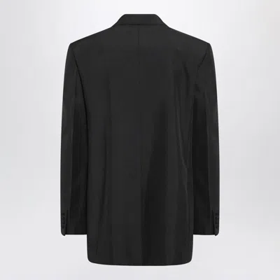 Gucci Men Double-breasted Technical Panama Blazer In Black