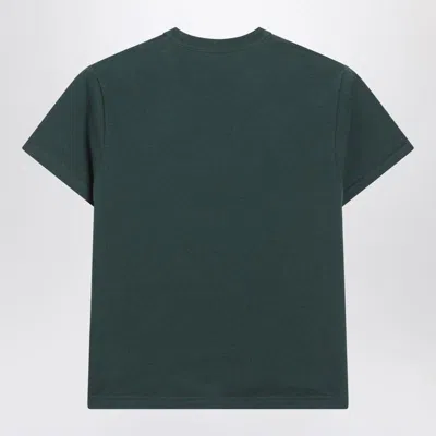 Gucci Women Cotton T-shirt With Gg Incrocio Logo Detail In Green