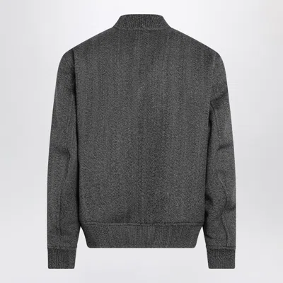 Gucci Men Reversible Wool And Nylon Jacket In Gray