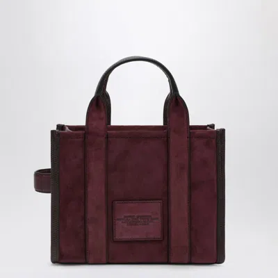 Marc Jacobs Small Plum Suede Tote Bag In Burgundy