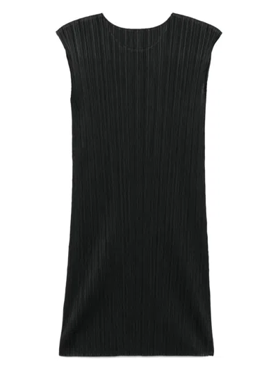 Issey Miyake July Mini Dress In Black