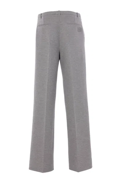 Miu Miu Trousers In Gray