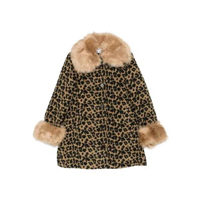 Never Fully Dressed Leopard-print Coat In Brown