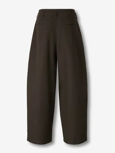 Lemaire Wide Chino Pants In Brown
