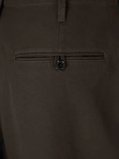 Lemaire Wide Chino Pants In Brown