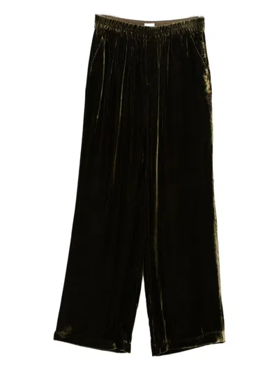 Closed Velvet Trousers In Green