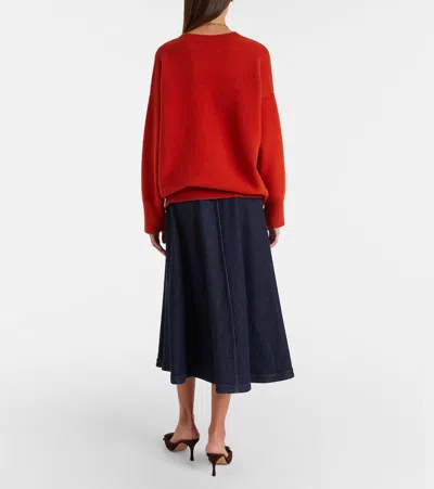 Altuzarra Varda Denim Midi Skirt In Blue