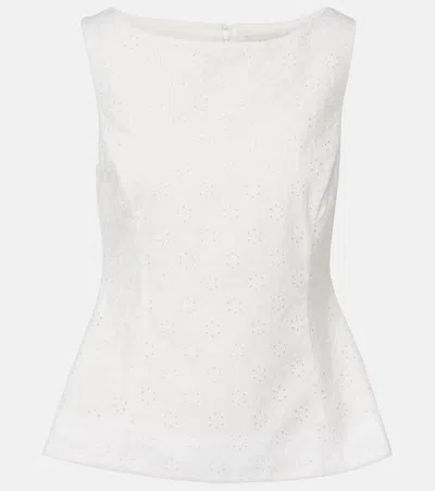 Faithfull Olivia Broderie Anglaise Top In White