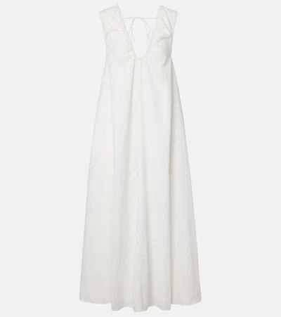 Faithfull Juana Boriderie Anglaise Maxi Dress In White