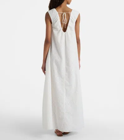 Faithfull Juana Boriderie Anglaise Maxi Dress In White
