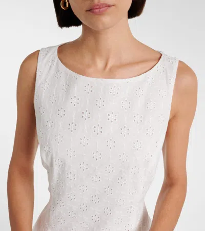 Faithfull Olivia Broderie Anglaise Top In White