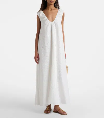 Faithfull Juana Boriderie Anglaise Maxi Dress In White