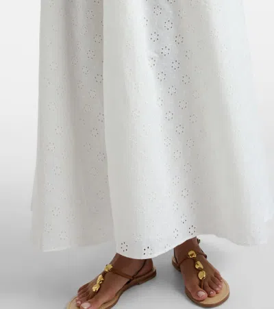 Faithfull Juana Boriderie Anglaise Maxi Dress In White
