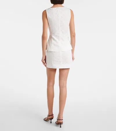 Faithfull Loma Broderie Anglaise Miniskirt In White