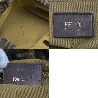 Pre-owned Fendi Brown Canvas Leather Shoulder Bag ()