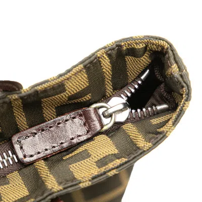 Pre-owned Fendi Brown Nylon Leather Tote Bag ()