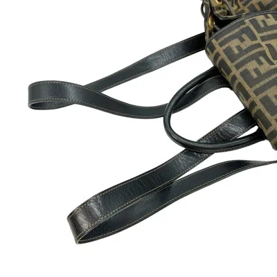 Pre-owned Fendi Backpack Daypack Zucca Canvas Brown Canvas Backpack Bag ()