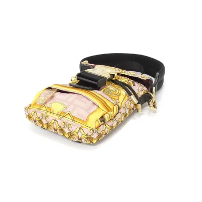 Pre-owned Fendi Gold Nylon Leather Shoulder Bag ()