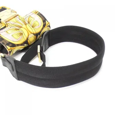 Pre-owned Fendi Gold Nylon Leather Shoulder Bag ()