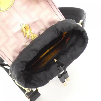 Pre-owned Fendi Gold Nylon Leather Shoulder Bag ()