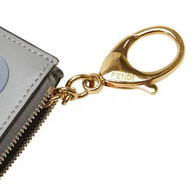 Pre-owned Fendi Gray Leather Coin Purse/coin Case ()