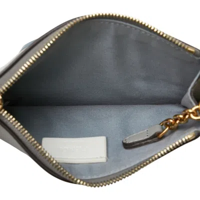 Pre-owned Fendi Gray Leather Coin Purse/coin Case ()
