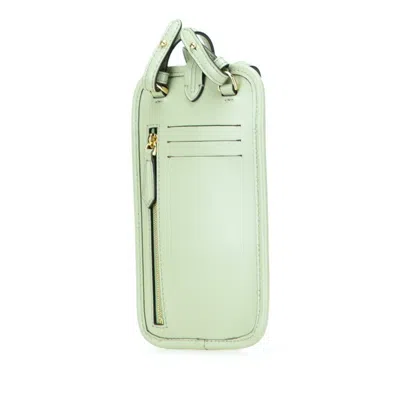 Pre-owned Fendi Light Green Leather Shoulder Bag ()